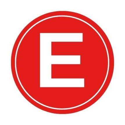 Eczane E Logo Sticker Yapışkanlı Etiket