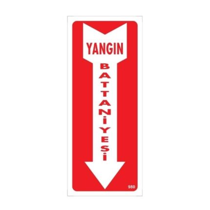 Yangın Battaniyesi Uyarı Levhası