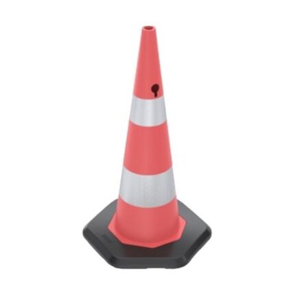 90 cm PVC Trafik Konisi Çift Reflektifli Ağırlıklı