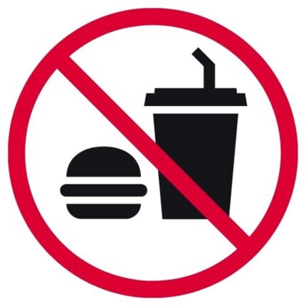 Yiyecek Ve İçecek Yasak İşareti Sticker