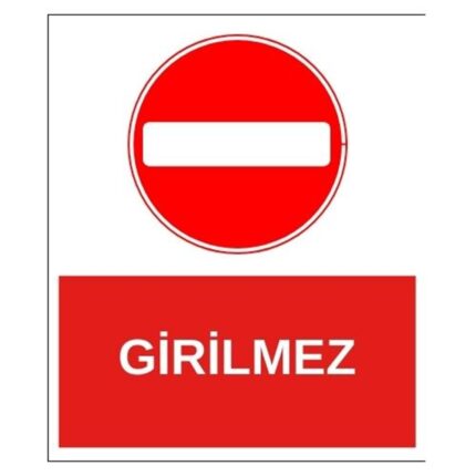 Girilmez Sticker Yapışkanlı Etiket